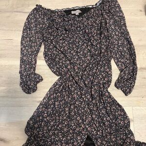 Thompson Black Floral Long Sleeve Dress